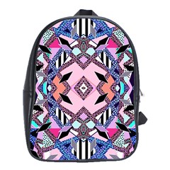 Marble Texture Print Fashion Style Patternbank Vasare Nar Abstract Trend Style Geometric School Bag (xl) by Sobalvarro