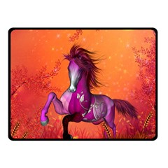 Wonderful Fantasy Horse In A Autumn Landscape Fleece Blanket (small) by FantasyWorld7