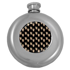 Angel Cherub Black Round Hip Flask (5 Oz) by snowwhitegirl