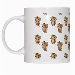 Angel Cherub White White Mugs by snowwhitegirl