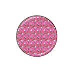 Carnation Pattern Pink Hat Clip Ball Marker Front