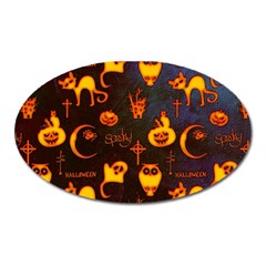 Funny Halloween Design Oval Magnet by FantasyWorld7