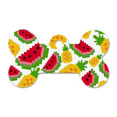 Watermelon Pattern Se Fruit Summer Dog Tag Bone (two Sides) by Vaneshart