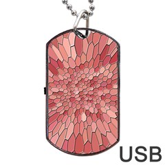 Texture Stained Glass Window Colors Dog Tag Usb Flash (one Side) by Vaneshart