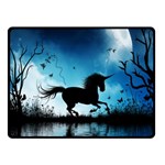 Wonderful Unicorn Silhouette In The Night Fleece Blanket (Small) 50 x40  Blanket Front