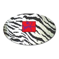 Striped By Traci K Oval Magnet by tracikcollection