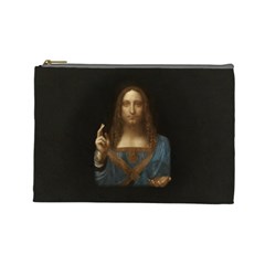 Salvator Mundi Leonardo Davindi 1500 Jesus Christ Savior Of The World Original Paint Most Expensive In The World Cosmetic Bag (large) by snek