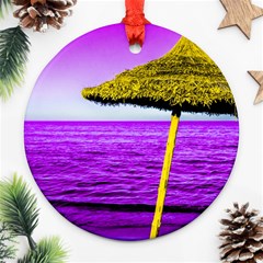 Pop Art Beach Umbrella Ornament (round) by essentialimage