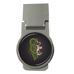 Pepe The Frog Rare Celtic Viking Norse Dragon Pattern Deus Vult Medieval Wojak Crusader Money Clips (round)  by snek