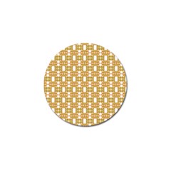 Yellow  White  Abstract Pattern Golf Ball Marker (10 Pack) by BrightVibesDesign