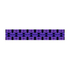 Purple Black Abstract Pattern Flano Scarf (mini) by BrightVibesDesign