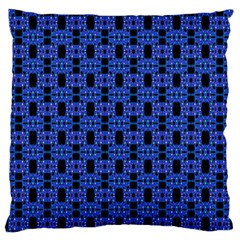 Blue Black Abstract Pattern Standard Flano Cushion Case (one Side) by BrightVibesDesign