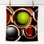 Sport Ball Tennis Golf Football Face Towel Front