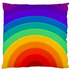 Rainbow Background Colorful Large Flano Cushion Case (two Sides) by HermanTelo