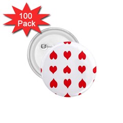 Heart Red Love Valentines Day 1 75  Buttons (100 Pack)  by HermanTelo