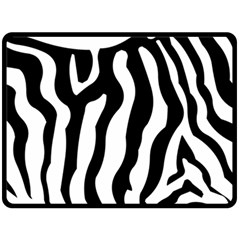 Wild Zebra Pattern Black And White Fleece Blanket (large)  by picsaspassion