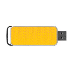 Background Polka Yellow Portable Usb Flash (two Sides) by HermanTelo