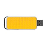 Background Polka Yellow Portable USB Flash (Two Sides) Front