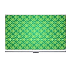 Pattern Texture Geometric Green Business Card Holder by Mariart