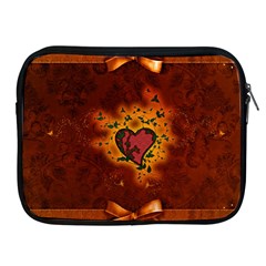 Beautiful Heart With Leaves Apple Ipad 2/3/4 Zipper Cases by FantasyWorld7