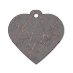 Marble Old vintage pinkish gray with bronze veins intrusions texture floor background print luxuous real marble Dog Tag Heart (Two Sides) Front