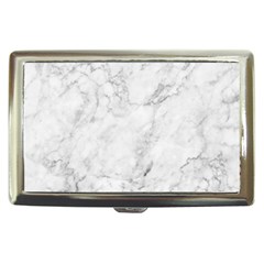 White Marble Texture Floor Background With Dark Gray Grey Texture Greek Marble Print Luxuous Real Marble Cigarette Money Case by genx