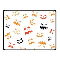 Pumpkin Faces Pattern Double Sided Fleece Blanket (small)  by Sobalvarro