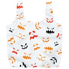 Pumpkin Faces Pattern Full Print Recycle Bag (xl) by Sobalvarro