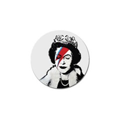 Banksy Graffiti Uk England God Save The Queen Elisabeth With David Bowie Rockband Face Makeup Ziggy Stardust Golf Ball Marker (10 Pack) by snek