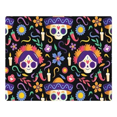 Dia De Los Muertos Double Sided Flano Blanket (large)  by Sobalvarro