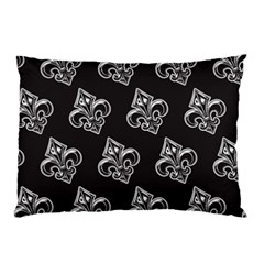 French France Fleur De Lys Metal Pattern Black And White Antique Vintage Black Rocker Pillow Case (two Sides) by Quebec