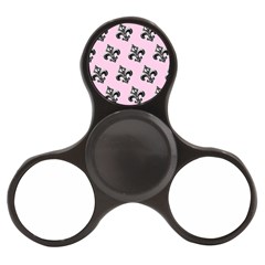 French France Fleur De Lys Metal Pattern Black And White Antique Vintage Pink And Black Rocker Finger Spinner by Quebec