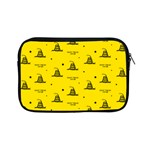 Gadsden Flag Don t tread on me Yellow and Black Pattern with american stars Apple iPad Mini Zipper Cases Front