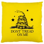 Gadsden Flag Don t tread on me Yellow and Black Pattern with american stars Large Flano Cushion Case (One Side) Front