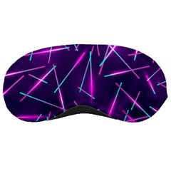 Retrowave Aesthetic Vaporwave Retro Memphis Pattern 80s Design Geometric Shapes Futurist Purple Pink Blue Neon Light Sleeping Mask by genx