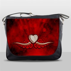 Love, Wonderful Elegant Heart Messenger Bag by FantasyWorld7