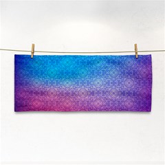 Blue Pink Shade Hand Towel by designsbymallika