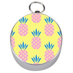 Summer Pineapple Seamless Pattern Silver Compasses by Sobalvarro