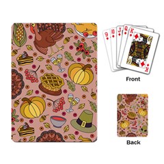 Thanksgiving Pattern Playing Cards Single Design (rectangle) by Sobalvarro