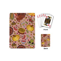 Thanksgiving Pattern Playing Cards Single Design (mini) by Sobalvarro