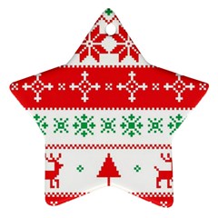 Ugly Christmas Sweater Pattern Ornament (star) by Sobalvarro