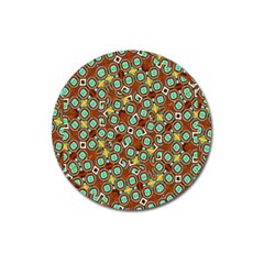 Colorful Modern Geometric Print Pattern Magnet 3  (round) by dflcprintsclothing