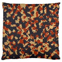 Aged Red, White, And Blue Camo Large Flano Cushion Case (one Side) by McCallaCoultureArmyShop