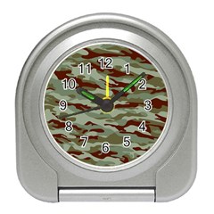 Brown And Green Camo Travel Alarm Clock by McCallaCoultureArmyShop