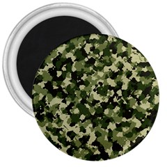 Dark Green Camouflage Army 3  Magnets by McCallaCoultureArmyShop