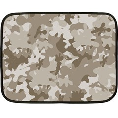 Tan Army Camouflage Double Sided Fleece Blanket (mini)  by mccallacoulture