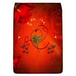 Golden Heart On Vintage Background Removable Flap Cover (L) Front