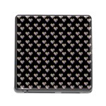 Patchwork Heart Black Memory Card Reader (Square 5 Slot) Front