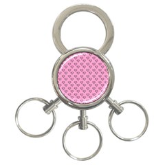 Heart Face Pink 3-ring Key Chain by snowwhitegirl