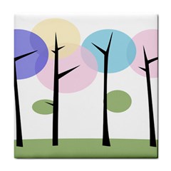 Forest Trees Nature Plants Tile Coaster by HermanTelo